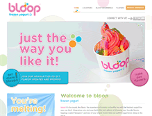 Tablet Screenshot of bloopfrozenyogurt.com